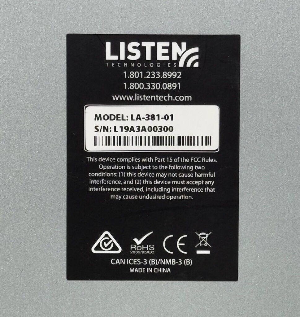Listen Technologies LA-381-01 Intelligent 12-Unit Charger Craddle *No Cable* #4