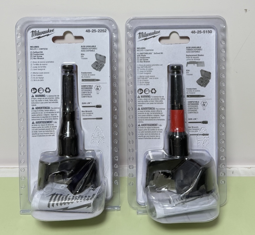 New Milwaukee 48-25-5150 2-9/16" Switchblade + Selfeed Bit 48-25-2252 #1