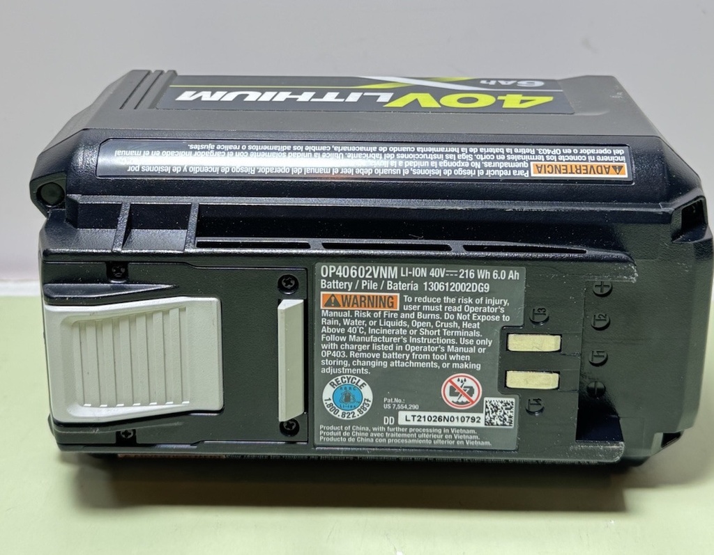 Ryobi 6.0 Ah 40V Lithium-Ion Battery OP40602VNM High Capacity #3
