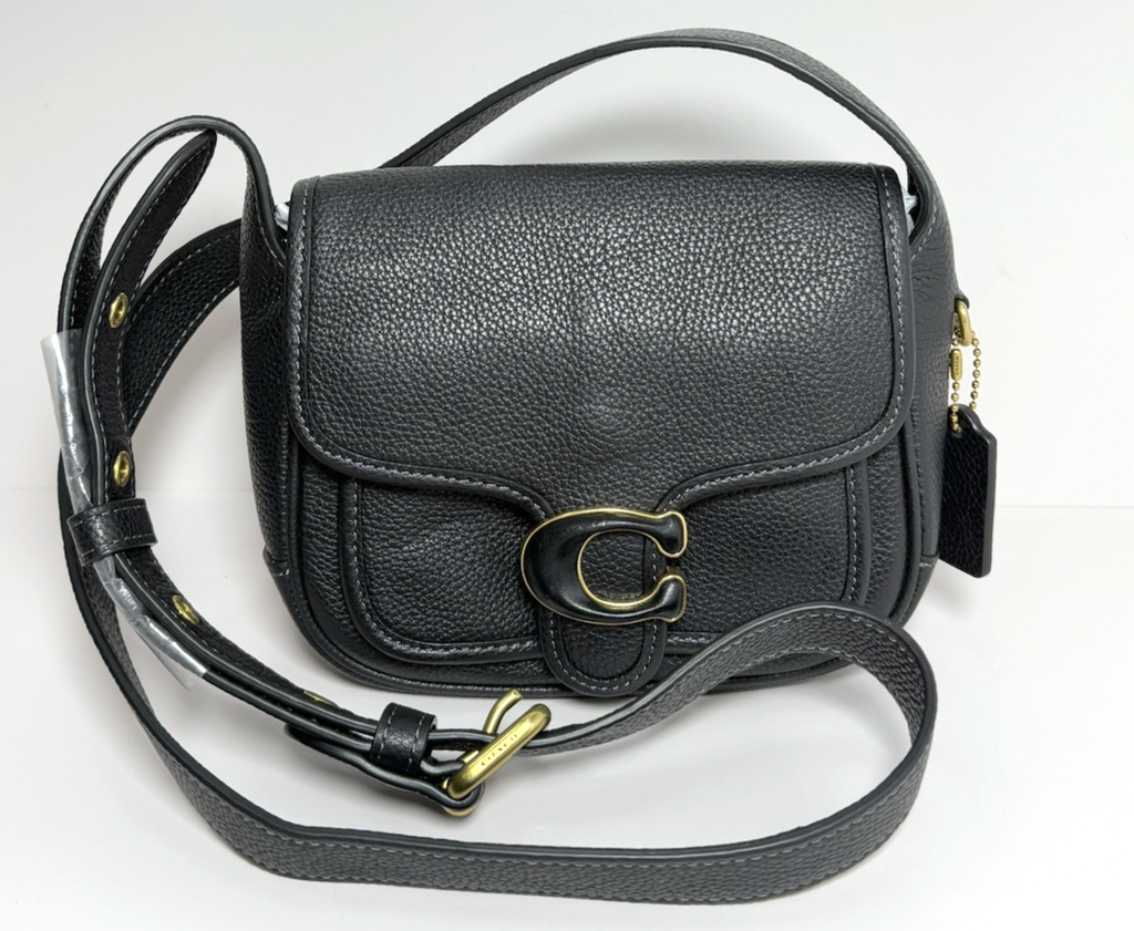 NWT - Coach Black Pebbled Tabby 19 Leather Messenger Bag -CJ846 #1