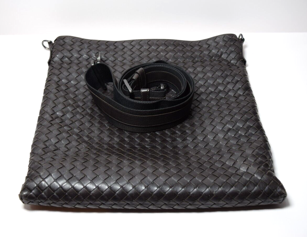 BOTTEGA VENETA Intrecciato Weave Flat Messenger Bag #5