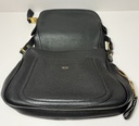 Tom Ford Women's Black Jennifer Medium Double Strap Leather Shoulder Bag in Boston