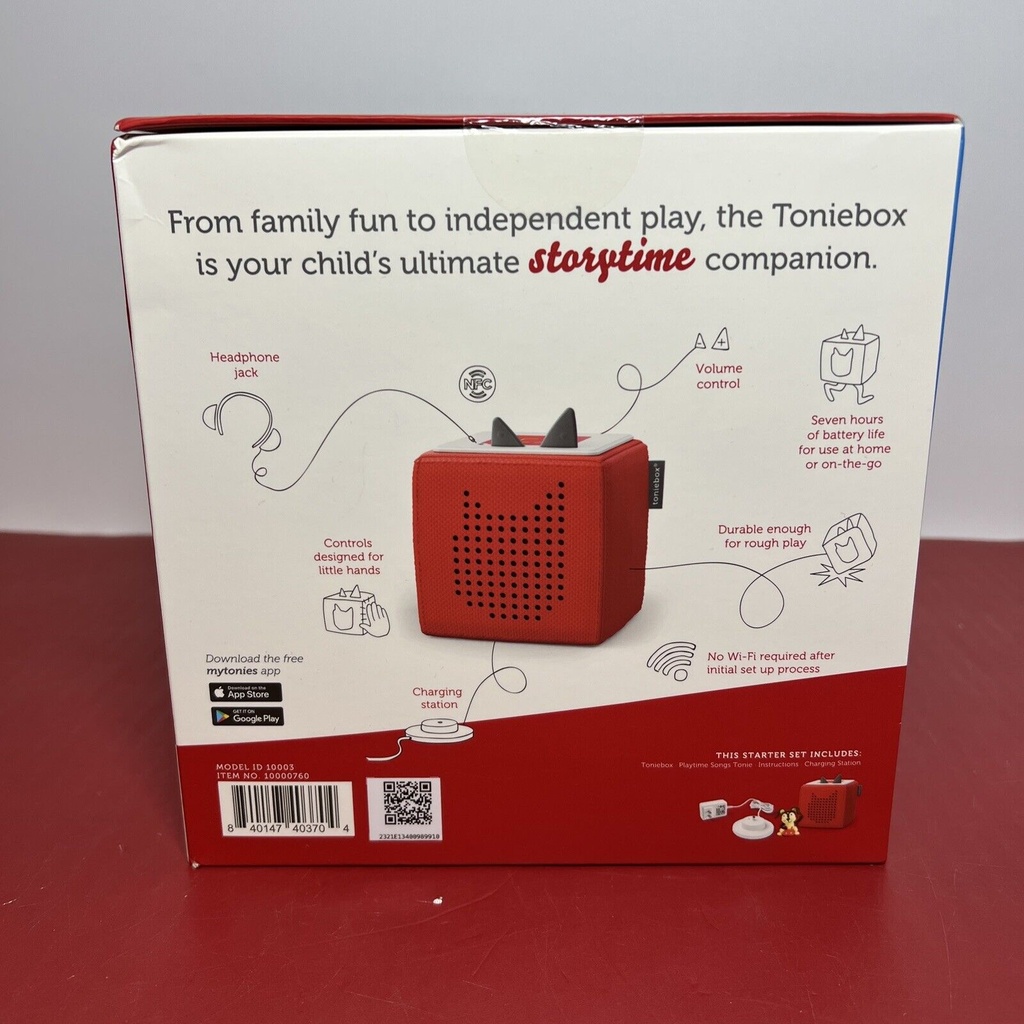 Toniebox Audio Player Starter Set - Red - W/ 5 EXTRA FIGURES! - Tonies BUNDLE! #2