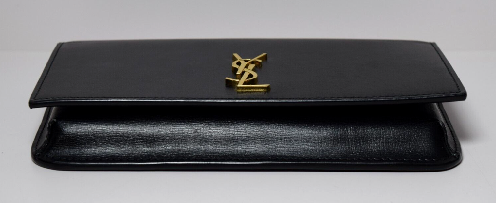 Saint Laurent Classic Monogram Phone Holder Shoulder Leather Black #5