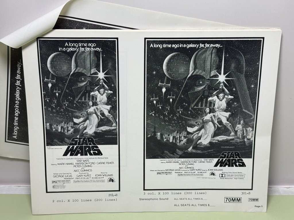 1977 STAR WARS PRESSBOOK Movie Poster Press Book  20th Century Fox Lucasfilm #1