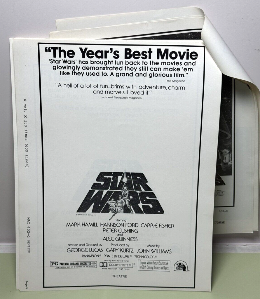 1977 STAR WARS PRESSBOOK Movie Poster Press Book  20th Century Fox Lucasfilm #3
