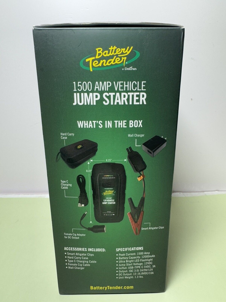 Battery Tender 1500 AMP Lithium Jump Starter - 12000mAh Portable Power Station #1