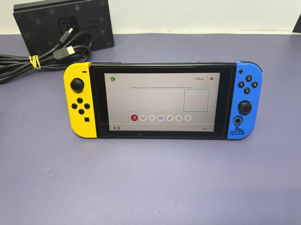 Nintendo Switch Fortnite Wildcat Ed. - Yellow/Blue - W/ Dock Charger and More! #1