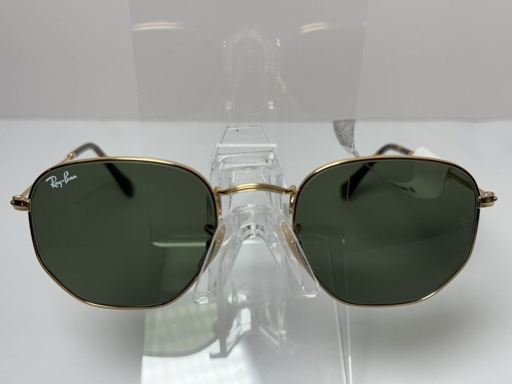 Ray-Ban Sunglasses RB3548 001/51 Gold Hexagonal Frames w/ Green Gradient Lenses #1