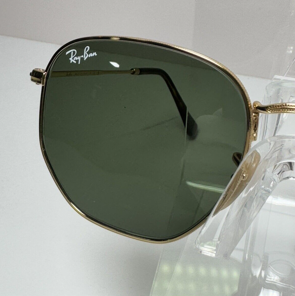 Ray-Ban Sunglasses RB3548 001/51 Gold Hexagonal Frames w/ Green Gradient Lenses #5