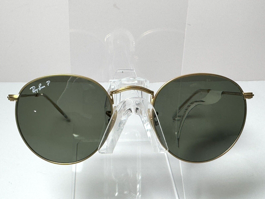 Ray-Ban Sunglasses RB3447 Round Metal Gold Frame Green Classic Lens 50mm Unisex #1