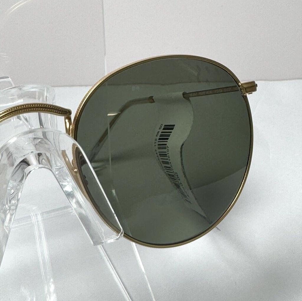 Ray-Ban Sunglasses RB3447 Round Metal Gold Frame Green Classic Lens 50mm Unisex #3