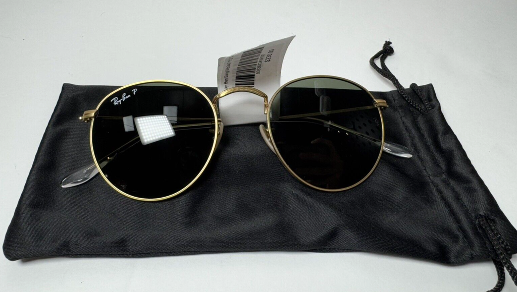 Ray-Ban Sunglasses RB3447 Round Metal Gold Frame Green Classic Lens 50mm Unisex #7