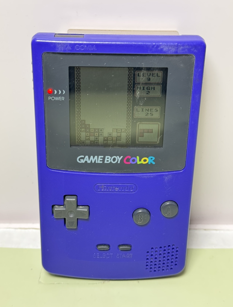 Nintendo Game Boy Color Grape Purple CGB-001 GBC w/ Tetris Game *Tested* #3