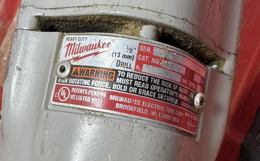 MILWAUKEE 1107-1 120V CORDED RIGHT-ANGLE DRILL KIT #3