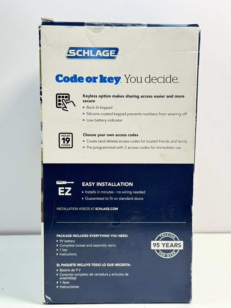 Schlage BE365 V CAM 716 Camelot Keypad Deadbolt In Aged Bronze  -New #2