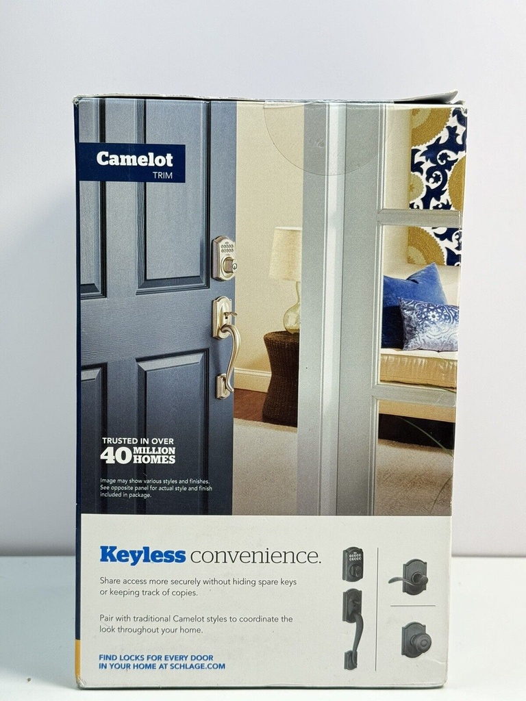 Schlage BE365 V CAM 716 Camelot Keypad Deadbolt In Aged Bronze  -New #3