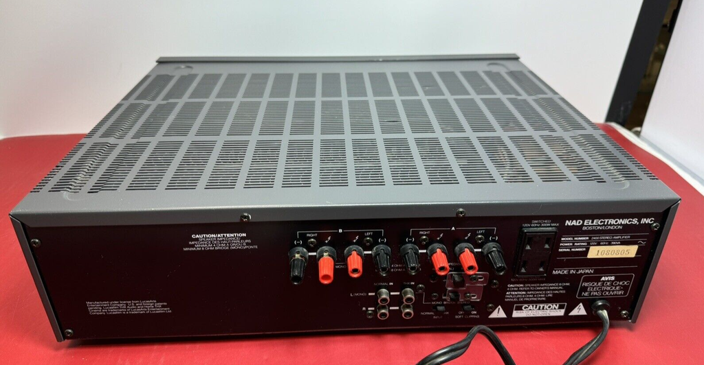 NAD 2400 Power Amplifier Monitor Series Power Envelope Amp - Tested&Works #3