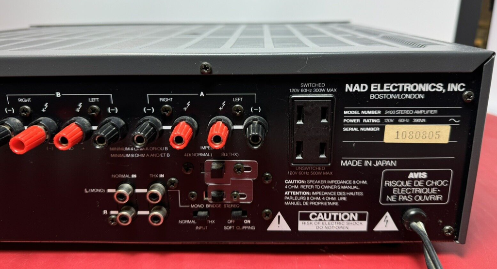 NAD 2400 Power Amplifier Monitor Series Power Envelope Amp - Tested&Works #4