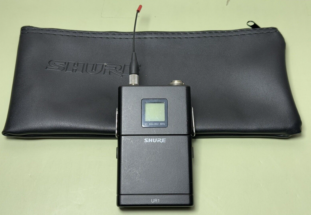 Shure UR1 X1 944-952 MHz Micro Bodypack Transmitter w/ Case *Tested* #5