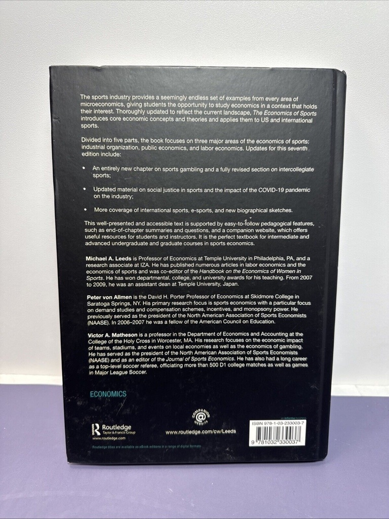 The Economics of Sports, , Leeds, Michael A.,von Allmen, Peter,Matheson, Victor #1