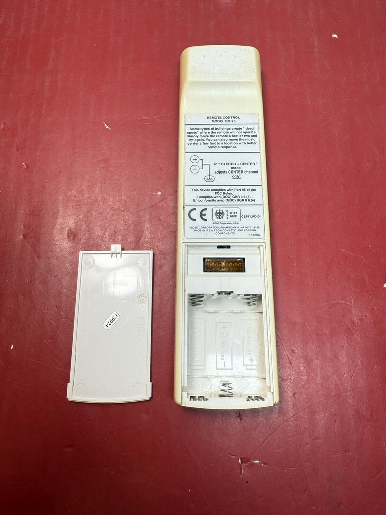 Bose RC-25 Remote Control for Music Center Model 20 Lifestyle 25 30 RC25 #2