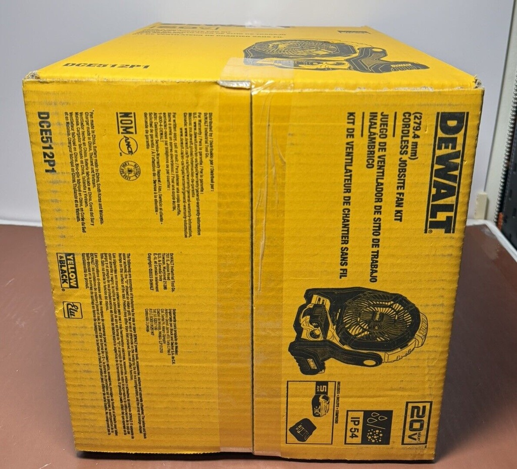 Brand New - DeWalt DCE512P1 Cordless Jobsite Fan KIT w/ 5Ah Battery/Charger #4