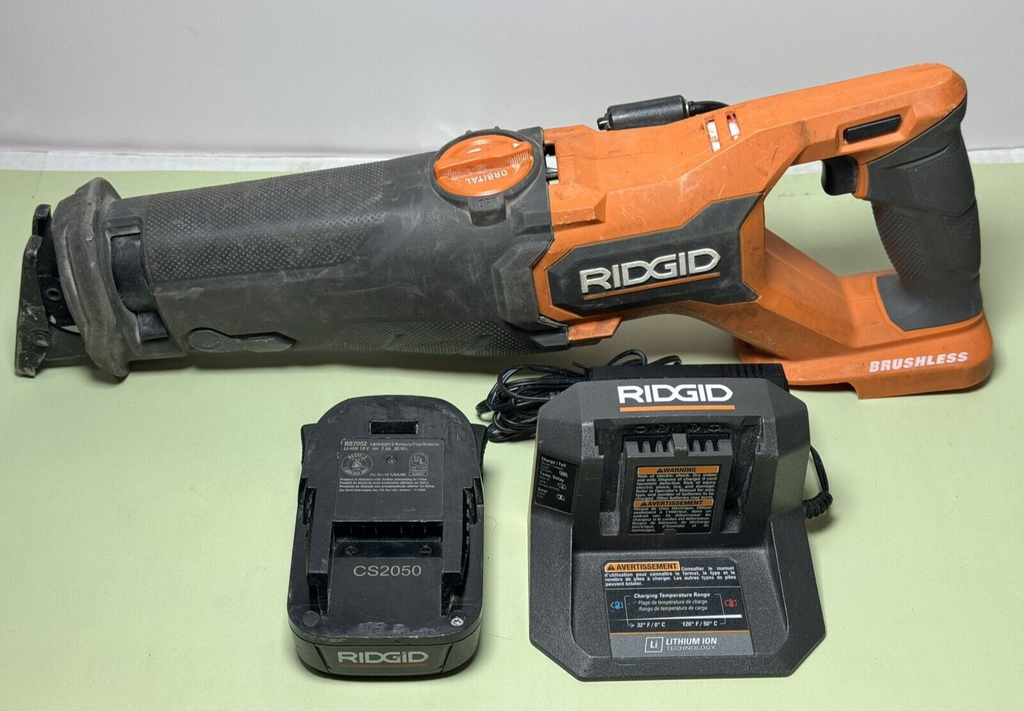 RIDGID Power Tool Combo Set - Reciprocating Saw, 2x Impact Driver, Charger, Bat #1