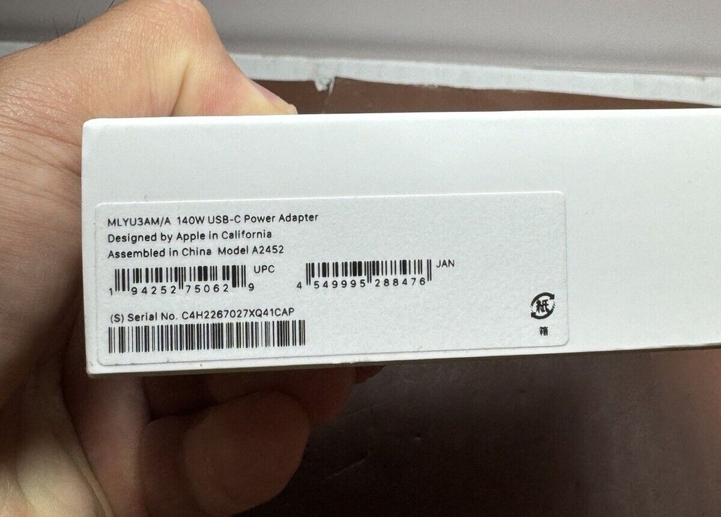 Genuine Apple 140W USB-C Power Adapter ‎MLYU3AM/A - NEW FACTORY SEALED #2