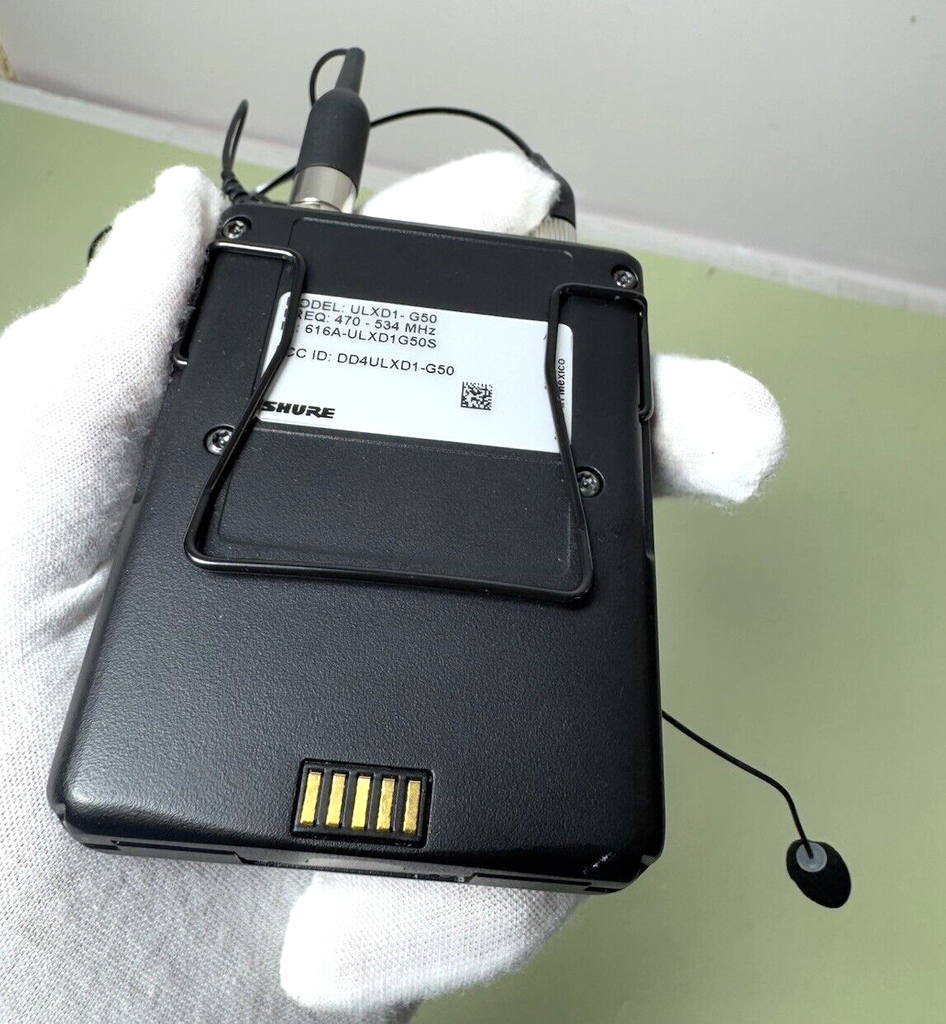 Shure ULXD1 G50 470-534MHz Digital Wireless Bodypack Transmitter w/ Mic MX153B/O #1