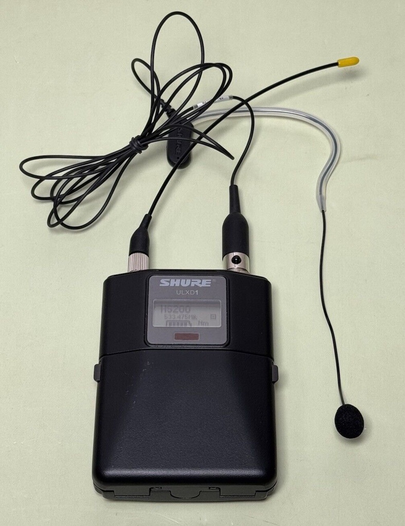 Shure ULXD1 G50 470-534MHz Digital Wireless Bodypack Transmitter w/ Mic MX153B/O #4