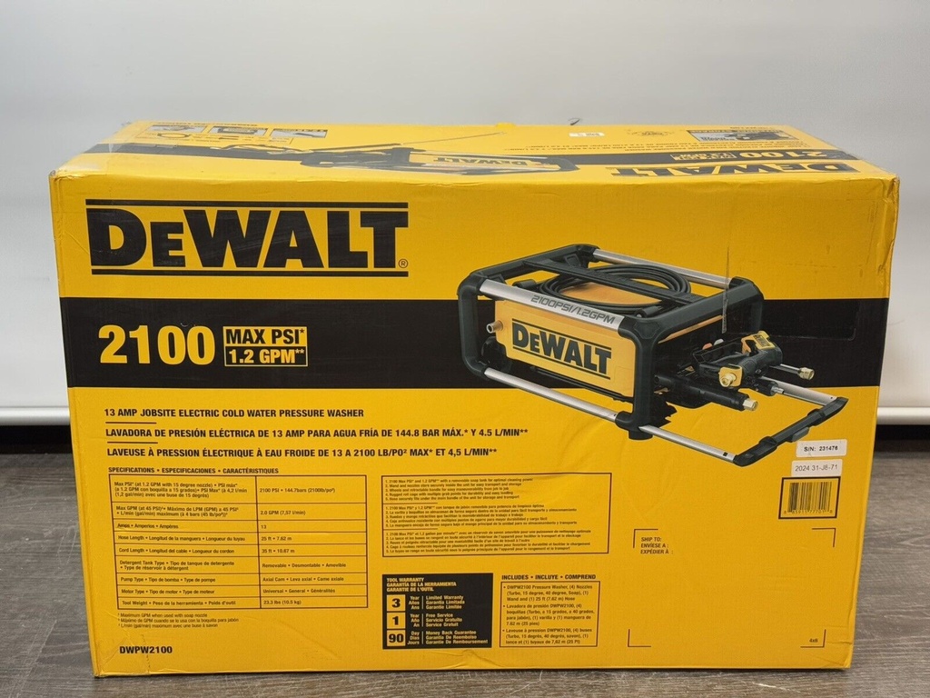 DEWALT DWPW2100 2100 MAX  Pressure Washer w/ DEWALT 50ft Hose #4