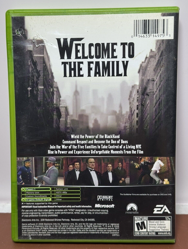 Godfather: The Game (Microsoft Xbox, 2006) #1