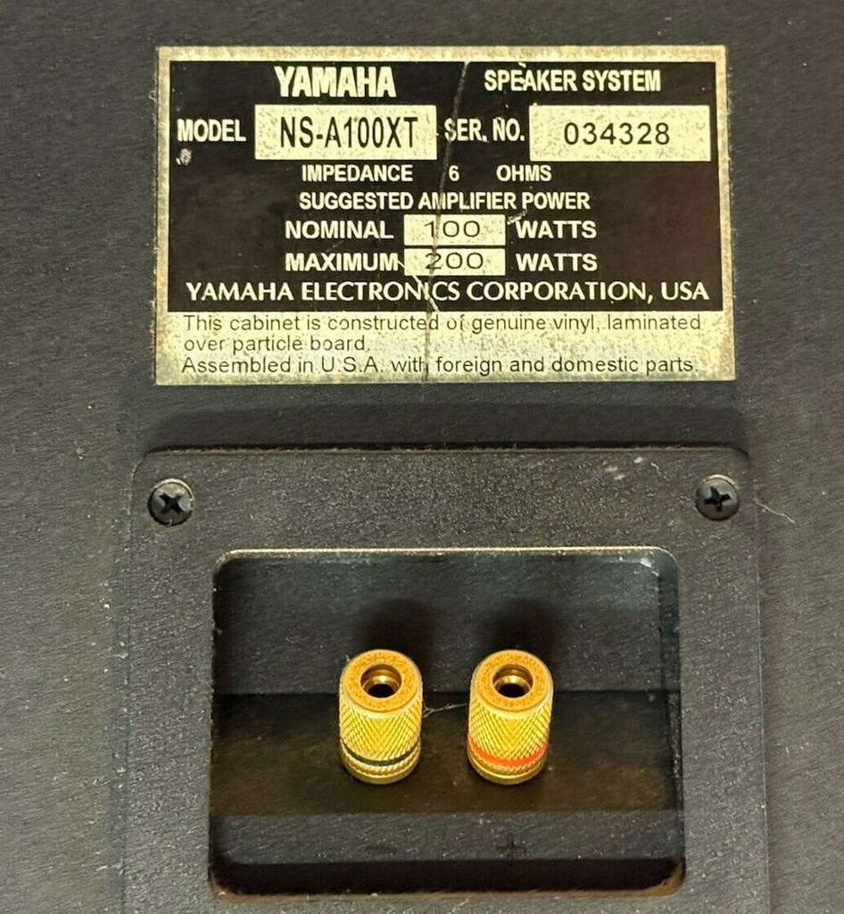 Yamaha NS-A100XT 200-Watt Floor Speakers - Work well. Tested. #4