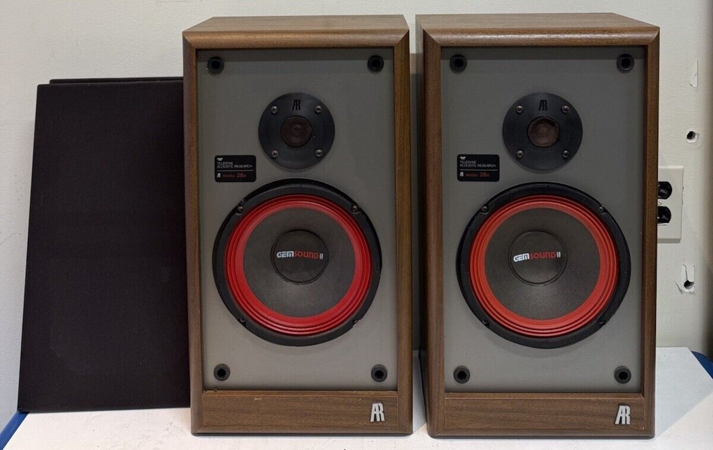 Vintage 1970s Acoustic Research AR28 B 2-Way Bookshelf Speakers #1