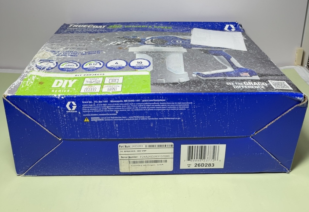 New Graco TrueCoat 360 VS Airless Paint Sprayer- 26D283 *Box Damaged* #5