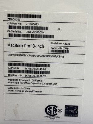 Apple MacBook Pro M1 13" 2020 8-Core 16GB RAM 256GB SSD Space Gray- New Sealed #4