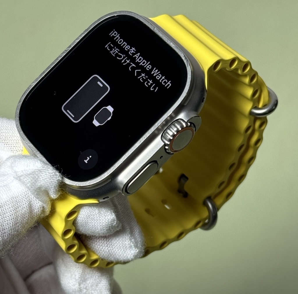 Apple Watch Ultra 49MM Titanium (GPS + Cellular) A2622- 1st Gen w yellow band #8