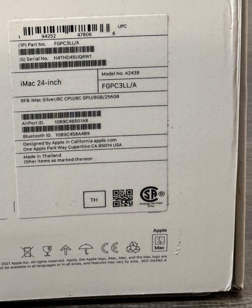 Apple iMac 24" 256GB SSD, M1, 8GB, 8-Core GPU, Silver, Early 2021 #5