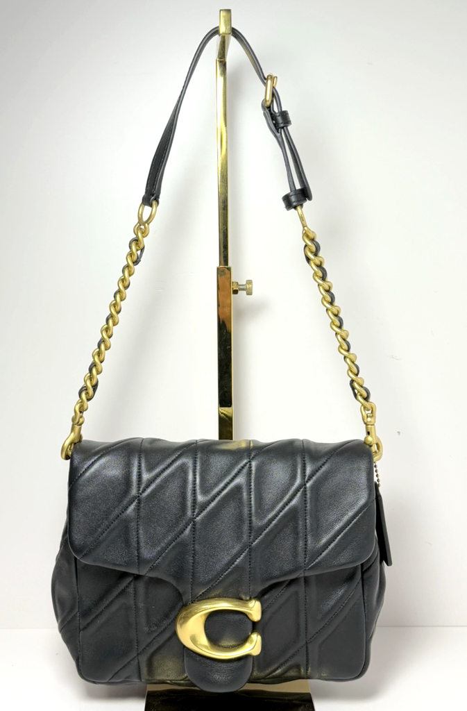 Coach CW629 Square Tabby 20 Nappa Leather Shoulder Bag Black -Unused #2