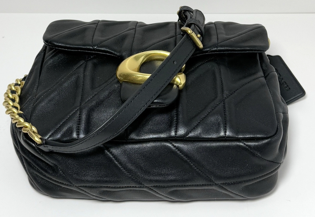 Coach CW629 Square Tabby 20 Nappa Leather Shoulder Bag Black -Unused #5