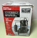 Everbilt Professional Sump Pump HDS75 Heavy Duty - Black used