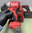 Milwaukee 3650-20 M18 18V 1/4" Driver + 2720-20 M18 Saw w 5.0 Ah batt+ charger used