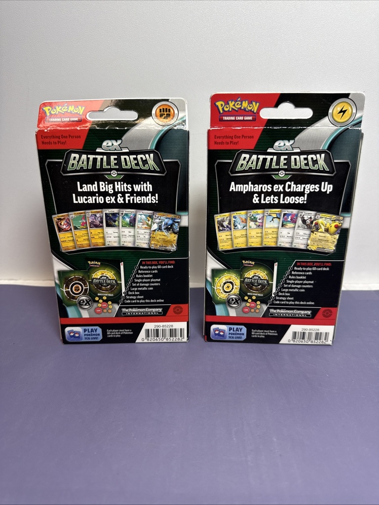 Pokemon TCG ex Battle Decks Box Ampharos & Lucario ex Sealed New set of 2 #1