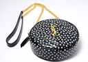 Saint Laurent YSL Black & White Round Quilted Polka-Dot Crossbody Bag price