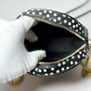 Saint Laurent YSL Black & White Round Quilted Polka-Dot Crossbody Bag – photo-2