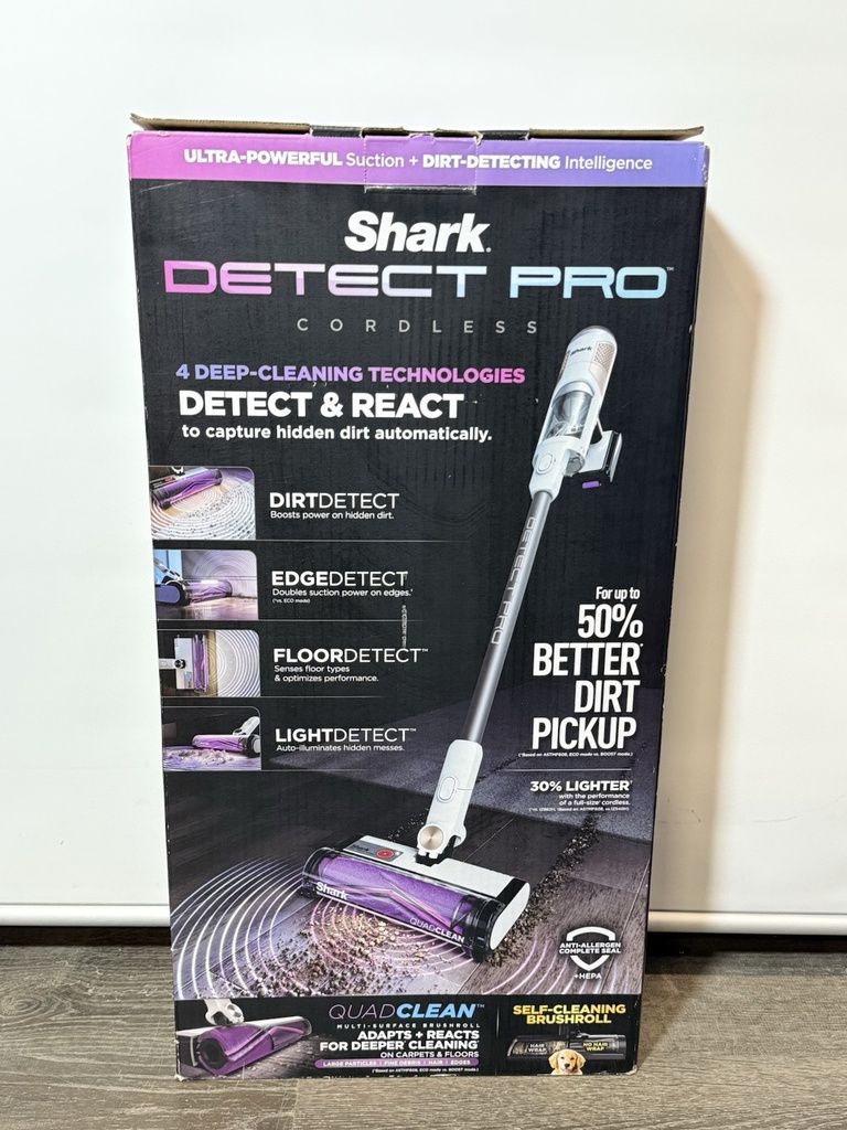 Shark Detect Pro Cordless Quad Clean Vacuum Cleaner IW1111 - Brand New #1
