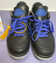 Size 9.5 - Off-White x Air Jordan 2 Retro SP Low Black Varsity Royal - Preowned used