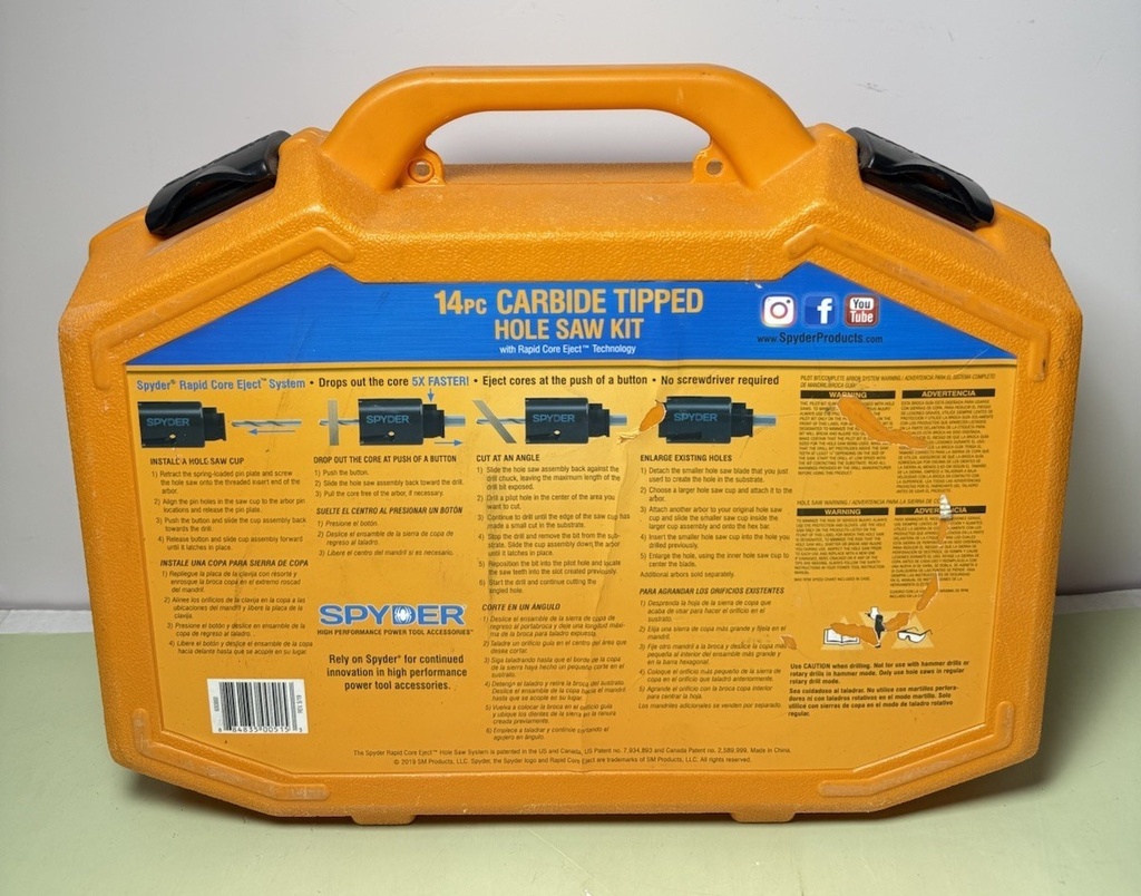 Spyder 14 Piece Carbide Tipped Hole Saw Kit 600880 #1