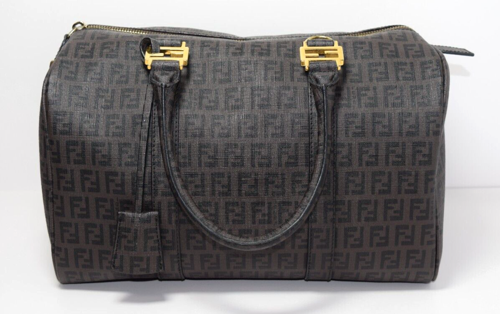 Fendi Zucchino Canvas Forever Bauletto Boston Bag #1